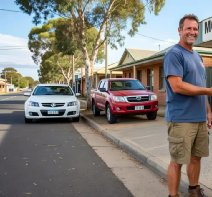 Customer in regional Australia happily receiving a repaired phone