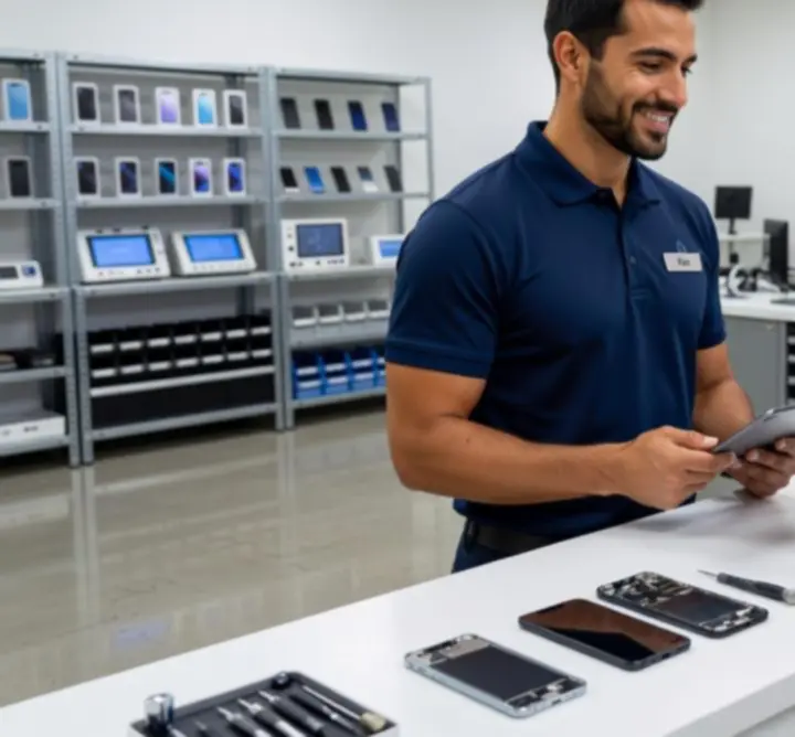 Customer reviewing custom phone case options and pricing